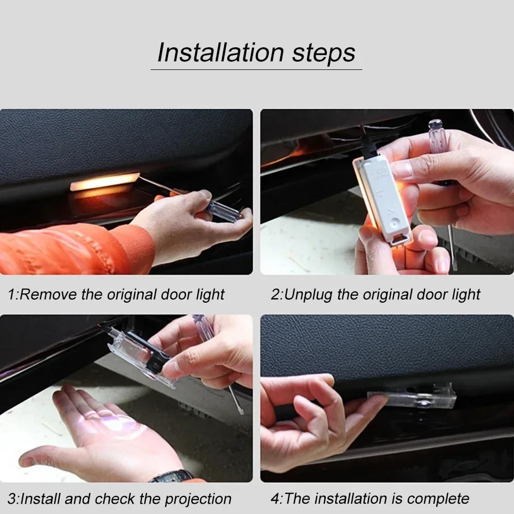 RAPL8 Led Car Door Projector Light Laser Welcome Lamps For Skoda VRS Kodiaq GT Superb 3V 3T B6 B8 Octavia 2 3 A5 A7 MK2 MK3 Karoq