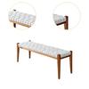 Bench Entryway Bench Furniture Decorative Rectangle Wood Bench Bedroom Bench for Dining Room Salon Studio Hallway Home