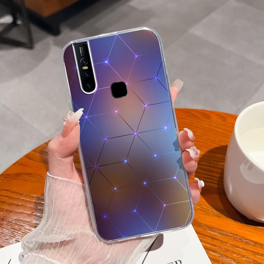 For Vivo V15 V19 V27 S15 U20 V21 V20 Phone Casing Cute Ragdoll Bear Pattern Transparent Slim Silicone Dustproof Back Covers Shell For Vivo Bumper Case