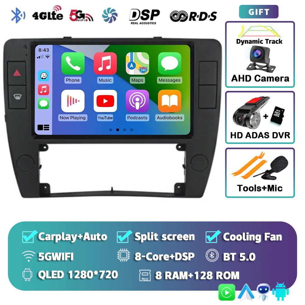 Android 14 Carplay Auto Car Radio For Volkswagen Passat B5 2000-2005 Multimedia Video Player GPS Stereo DSP Carplay No 2din DVD