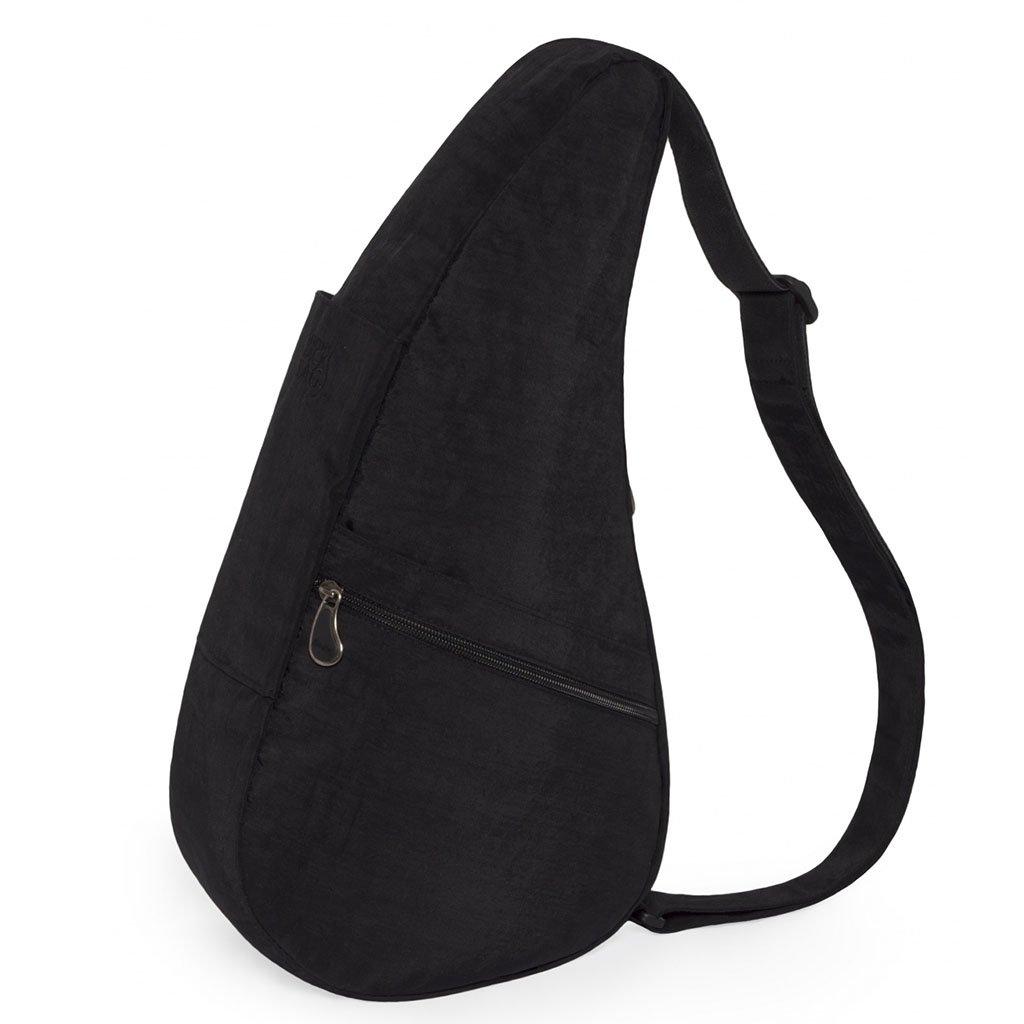 Nylon Texturizado Negro Trasero [Bolsa Saludable] Bolsa, Mediana,