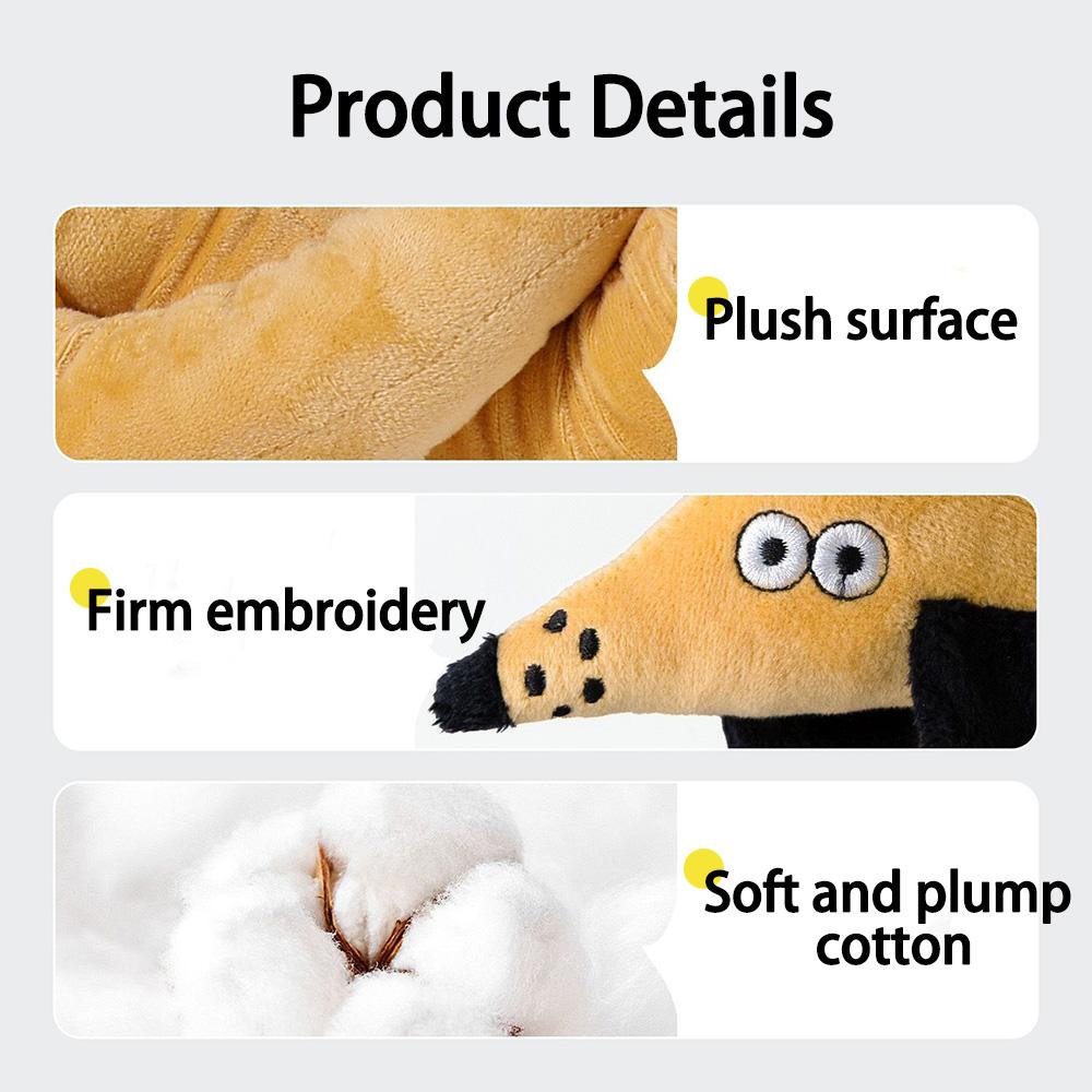Sausage Dog Toy Creative Sound-making Plush Companion Dog Toy Squeaky Dog Toy Chew Teething Dental Interactive Play Toys