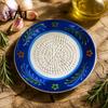 Wielofunkcyjna tarka do przecierów owocowych Ceramiczna tarcza do mielenia imbiru i czosnku, Tarka z ostrymi ząbkami, Łatwa do czyszczenia ręczna maszynka do mielenia dodatków żywnościowych