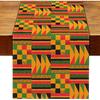 Nepnuser N Print Table Runner Juneteenth Decorations Kwanzaa Kente National Holiday Party Supply Home Kitchen Dining Room Decor