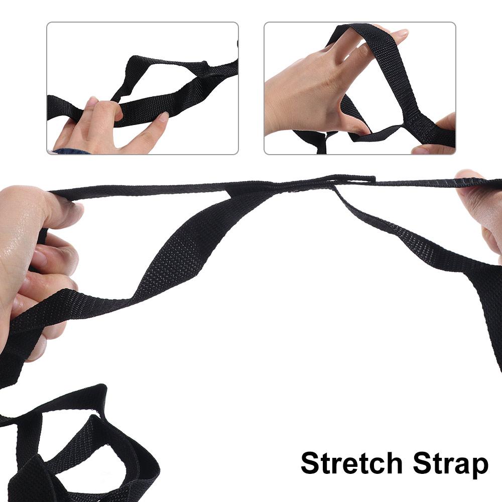 Breathable Yoga Stretch Band 10 Loops Yoga Resistance Band Non-Elastic Stretch Straps  Pilates