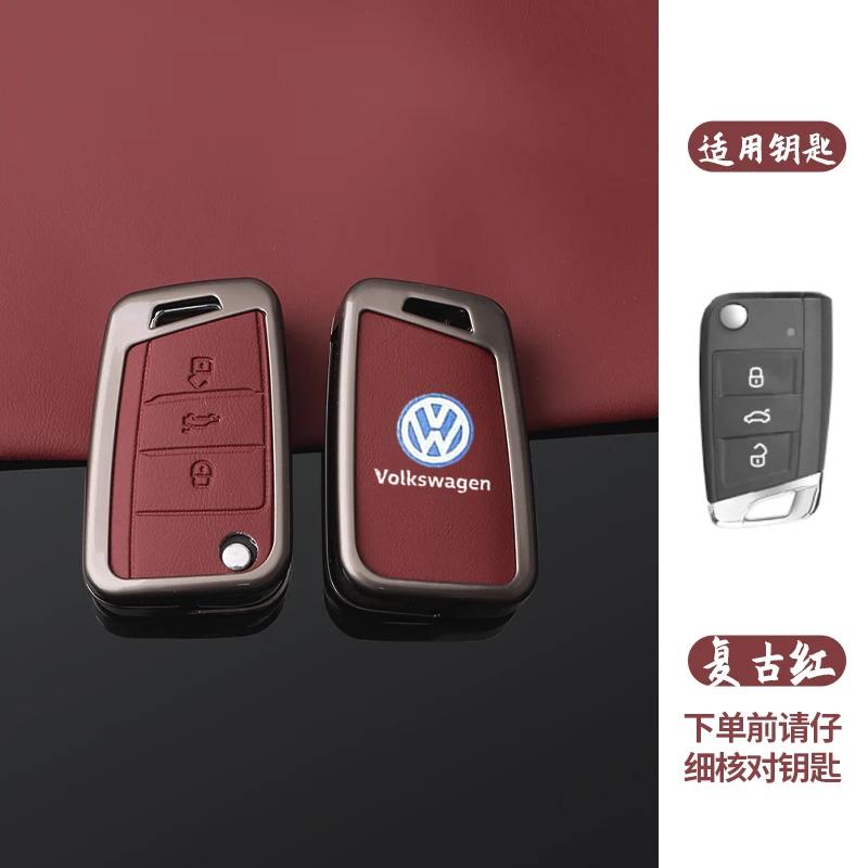 

VW GTI GOLF 2026 Горячий Для VW VOLKSWAGEN 3 Кнопки Чехол-брелок для ключа автомобиля из цинкового сплава Для VW Volkswagen Golf 7 MK7 Tiguan MK2 Для S