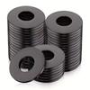 120-Piece Black Nylon Insulating Flat Washer Set with Plastic Gaskets