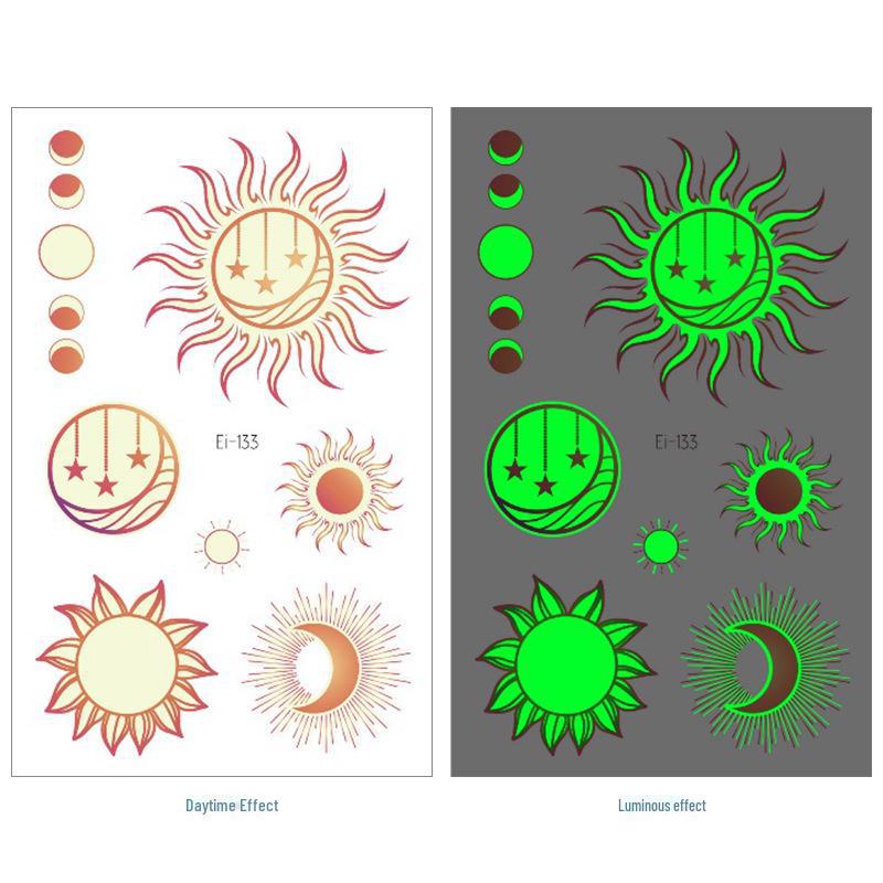 Fantasy Gradient Luminous Butterfly Tattoo Stickers