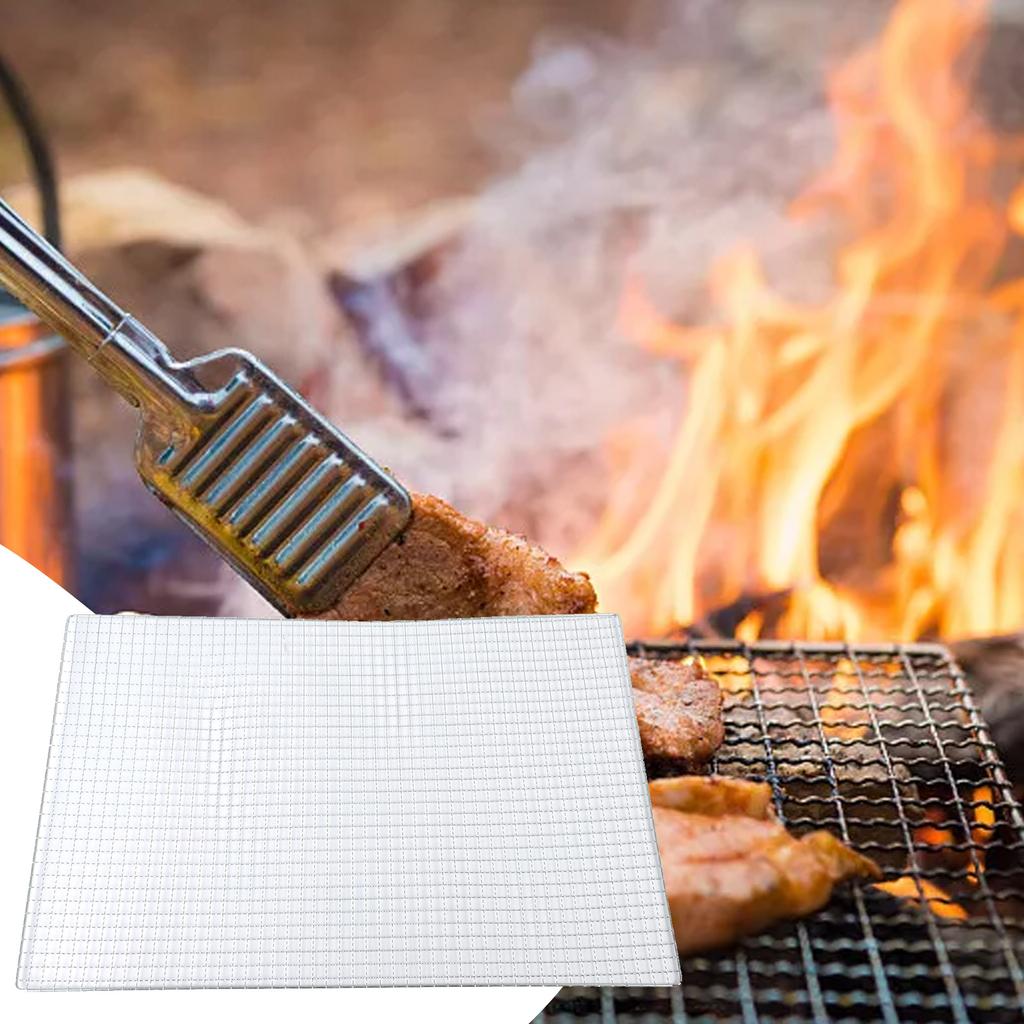 Stainless Steel BBQ Wire Oven Grill Grate Mesh Net Grill Grate Grid For Grill Meat Vegetable Steak Picnic Party Barbecue Tool