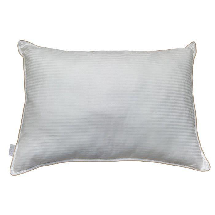 Pillow "Fjord Grand Hotel" with Removable Cover Ferme Com'Duv Striped Cotton Satin Lestra - Pillow 50 X 70 Cm