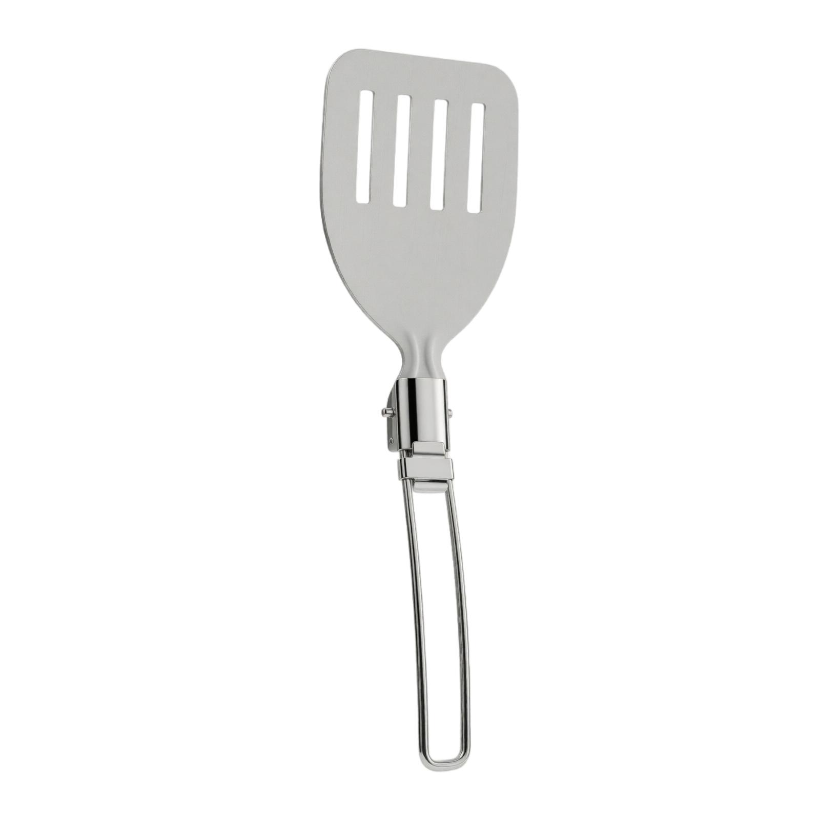 304 Stainless Portable Folding Frying Spatula - Outdoor Cooking Utensil for Backpacking one size