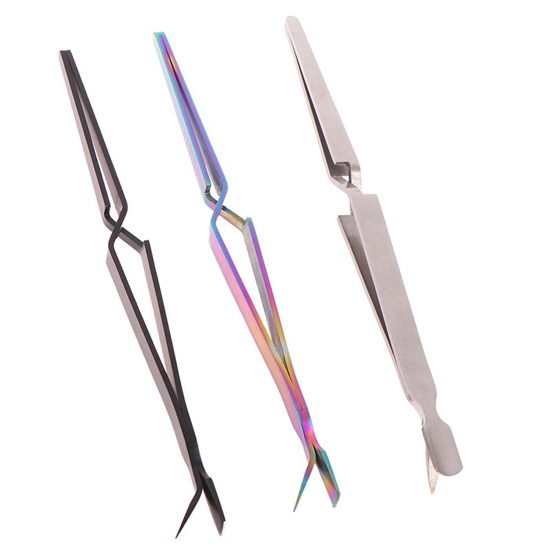 Stainless Steel Nail Shaping Tweezers For Uv Gel Tips C Curve Pinchers Sculpture Clip Nail Art Tools