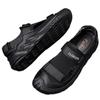Men's Sandals Summer Leather Breathable Mesh Sandals Outdoor Casual Portable Walking Shoes Non-slip Comfortable Black Beach Shoe