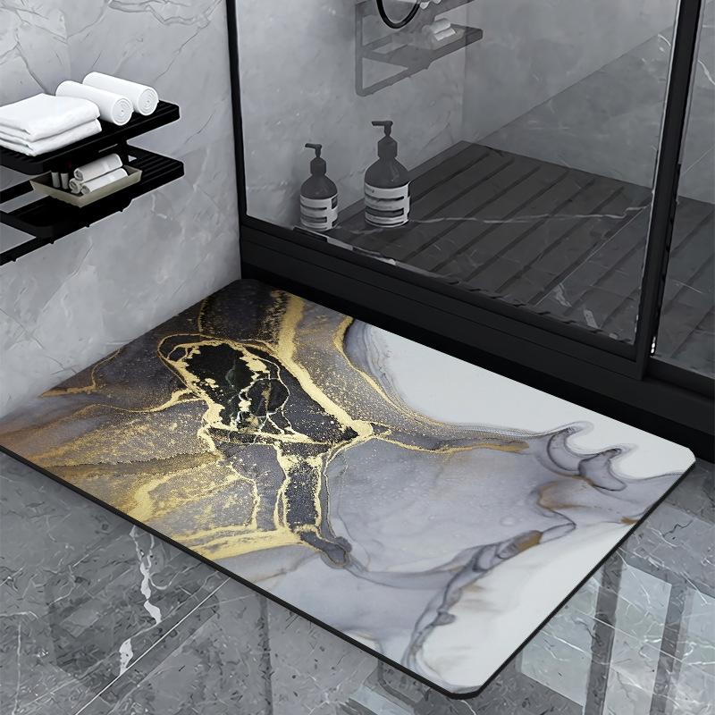 Ink Wash Painting Diatom Mud Entrance Door Mat Antislip Hallway Home Outdoor Kitchen Rug Bathroom Porch Floor Carpet Decorate