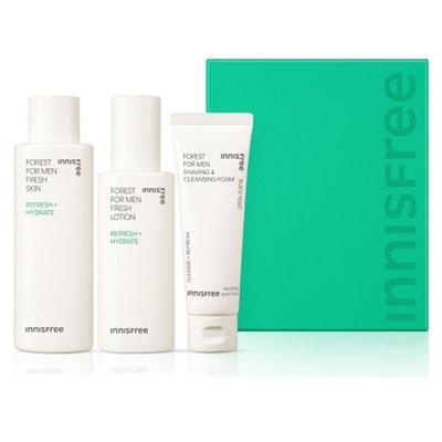 Forest for Men Fresh Skincare Skin 180ml + Lotion 140ml + Shaving and Cleansing Product 50g, 1 Set