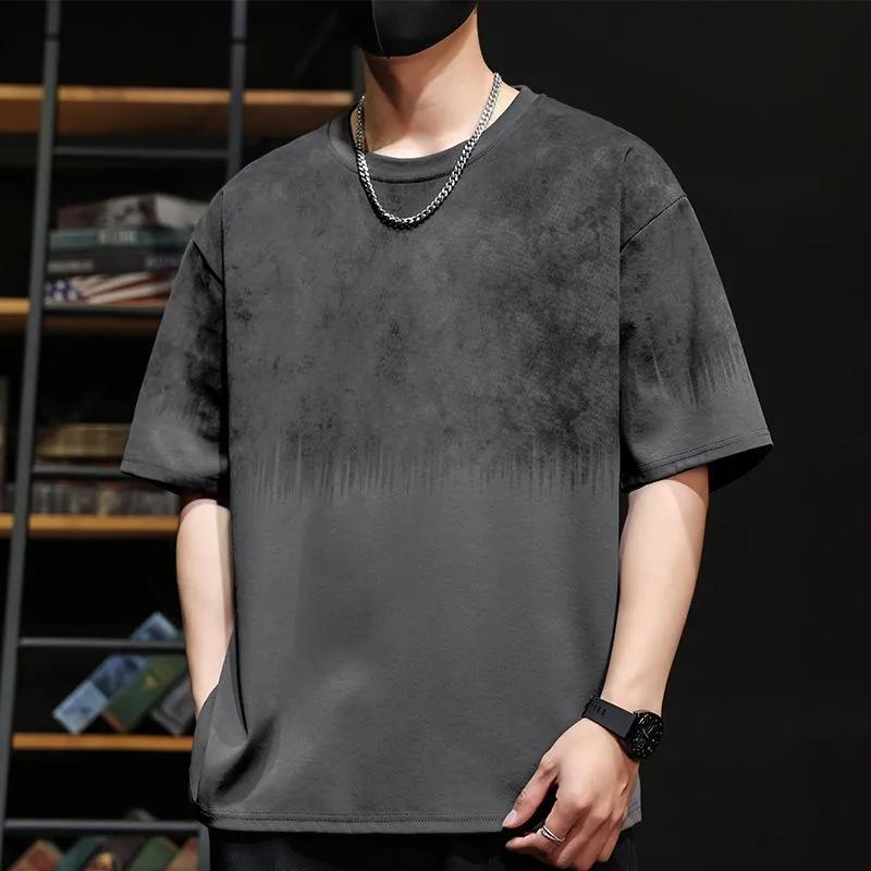 Men's Streetwear Gradient Print Oversized Crew Neck T Shirt