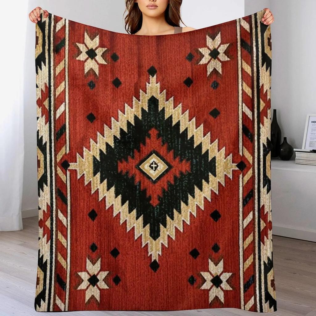 Aztec Holiday 1 Throw Blanket Fluffy Cozy Throw Blanket for Home Decor