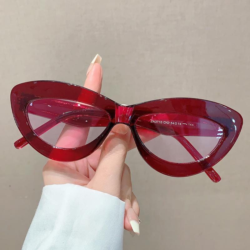 Vintage Cat Eye Sunglasses  Fashion Retro Candy Color Outdoor Women Shades Luxury Brand Designer Multicolor Eyewear