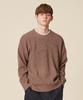 BLOND9 Crew Neck Rib Knit Sweater_Brown