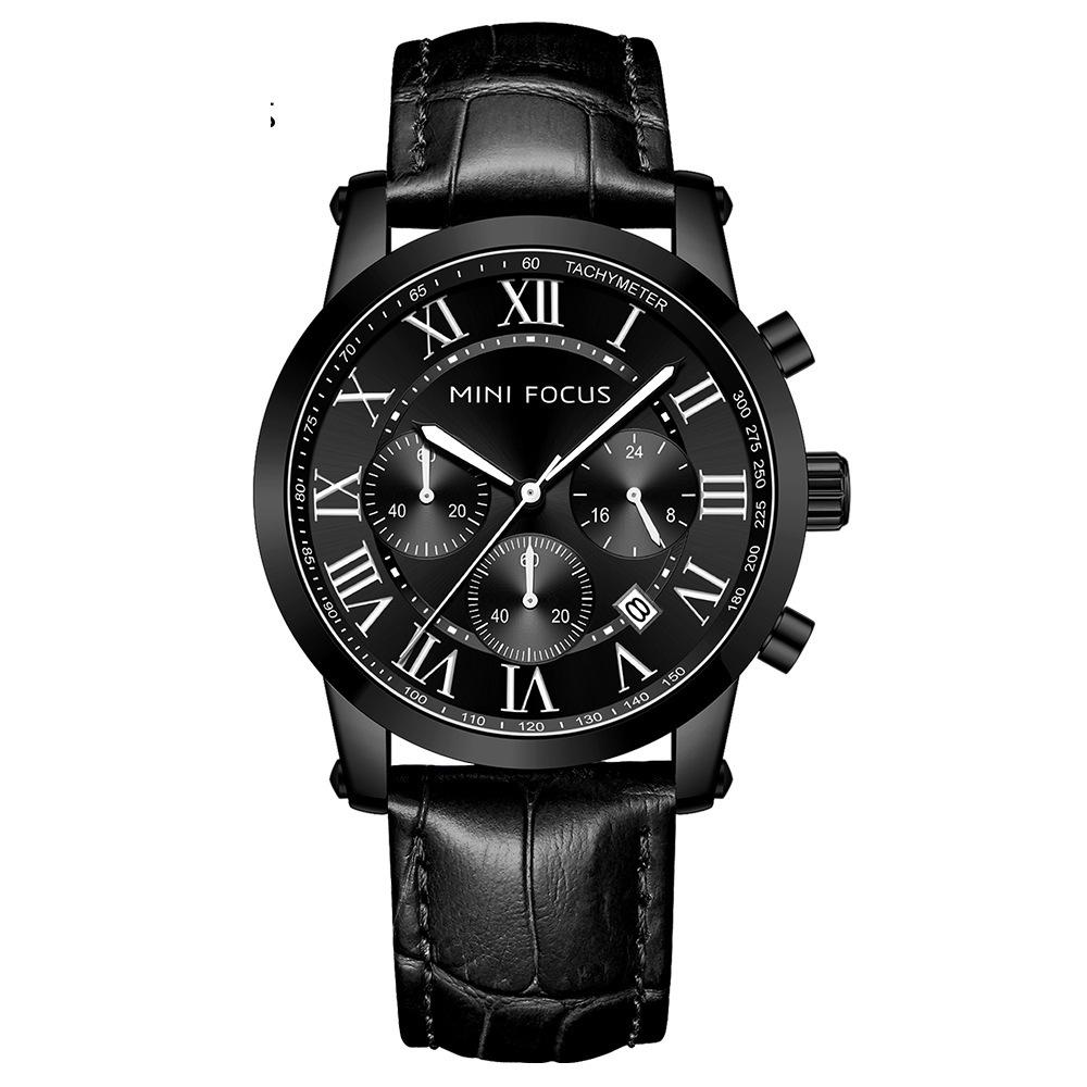 

Часы Популярные мужские часы Светящиеся водонепроницаемые натуральная кожа ремешок повседневные мужские часы