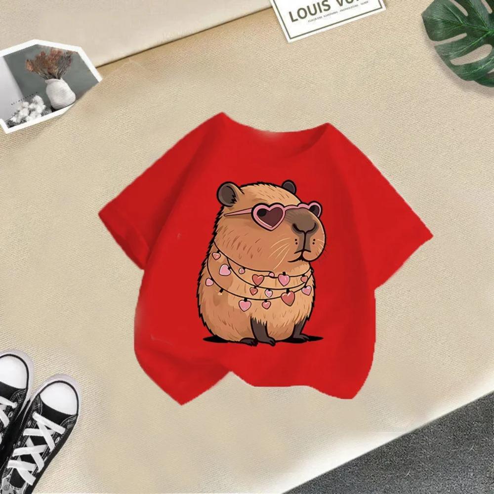 Summer Short Sleeved Cute Monster Elf Print Pattern Children's T-shirt Breathable Sports T-shirt for Both Boys and Girls