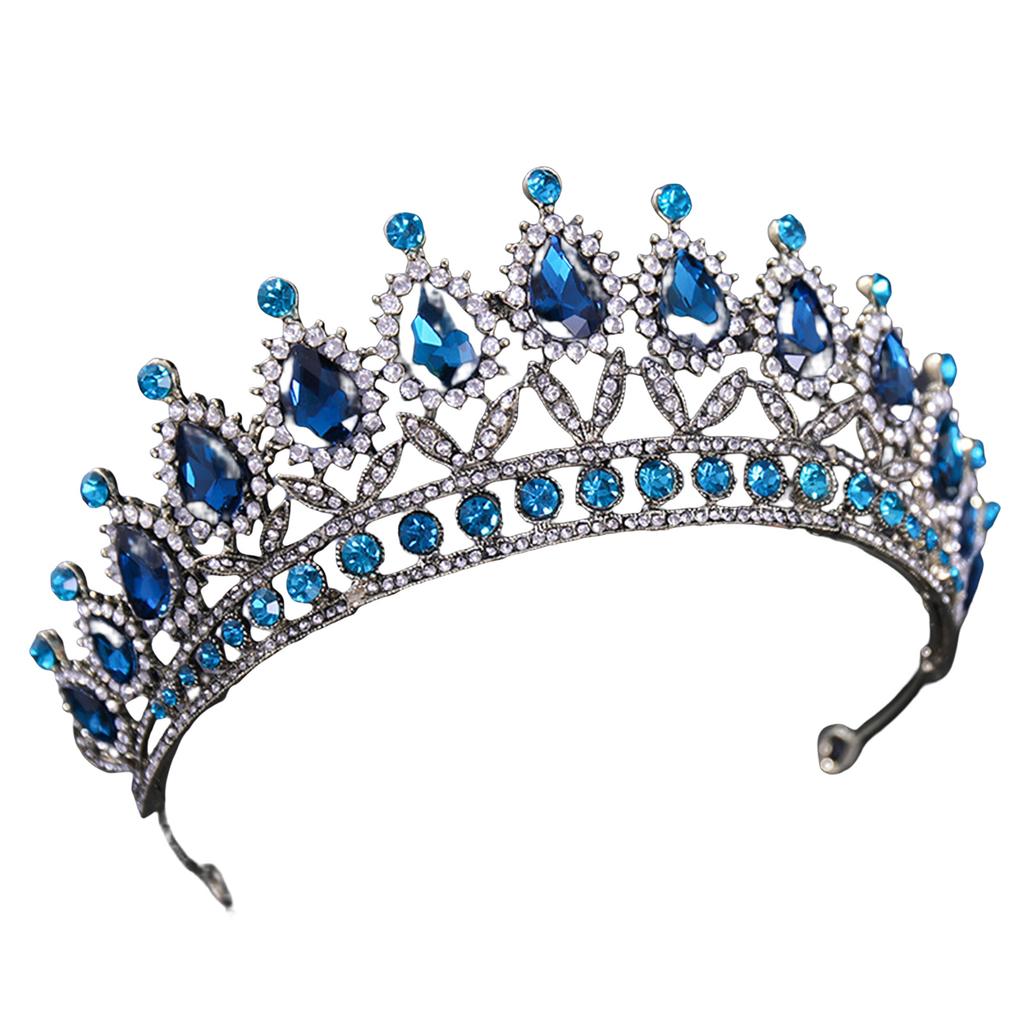 Full Crystal Rhinestones Crown Wedding Bride Tiara Glittering Headdress For Bride Bridesmaid Princess Costume Hair Accessories