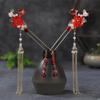 Zinc Zinc Alloy Bridal Headwear Tassel Earrings Hairpin Set Jewelry Wedding Hair Sticks  Girl