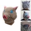 Unique Dark Gray And Beige Demon Slayer Kimetsu No Yaiba Hashibira Inosuke Pig Cosplay Mask For Adult Wear