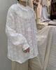 1116 Spring New Women's Top Shirt Lapel Embroidery Loose Japanese Cotton and Linen Small Fresh Sweet Shirt Fashion