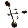 Mid-Century Modern Brass Adjustable Arm Sputnik Chandelier Six-Light Ceiling Fixture Lighting For Hall, Living Room