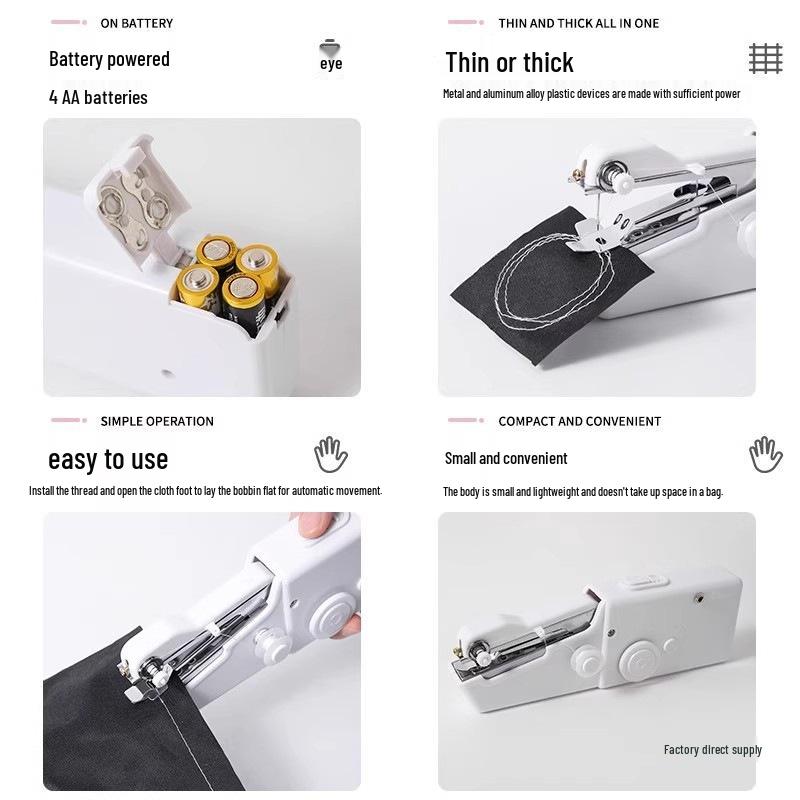 Beginner's Portable Handheld Electric Sewing Machine Set for DIY Tailoring