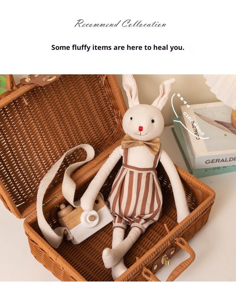 Nordic Cute Rabbit Plush Doll Long-Legged Cotton Fabric Stuffed Toy Teens & Adults Comfort Doll Easter Gift