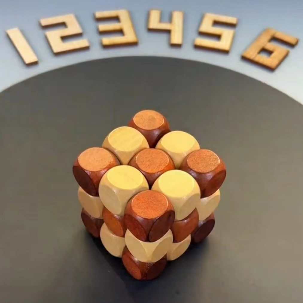 Wooden Twist Cube IQ Puzzle Brain Teasers for Adults Teens Kids Luban Lock Mind Challenge Games Unique Gift Ideas