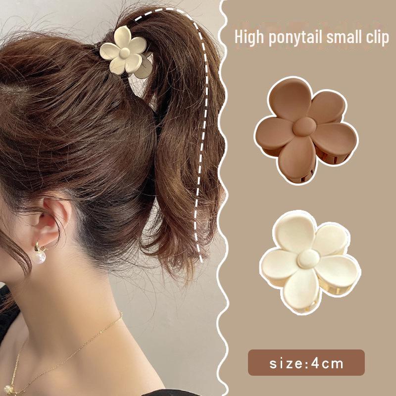 Frosted Flower Anti-Collapse High Ponytail Claw Clip