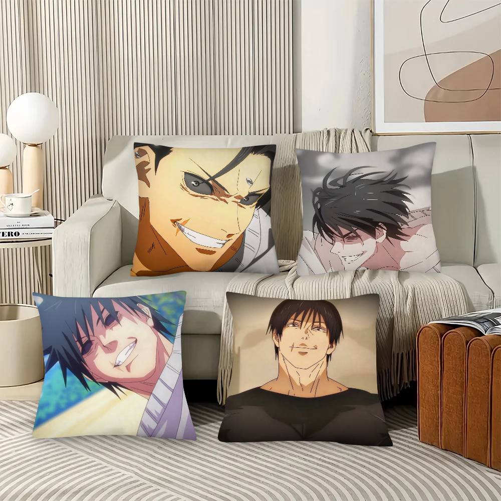 1Pc F-Fushiguros Tojis Pillow Case Fashion Square Pillowcase Bedroom Sofa Room Ins Decoration Leisure