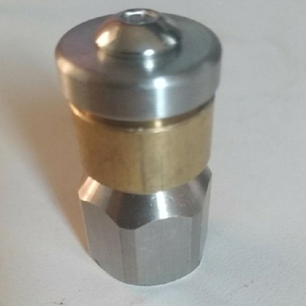 Durable 4000PSI Sewer Jetter Nozzle G1/4" Button Nose Pressure Drain Hose Pipe Tap Spray Nozzle For Car Home Pipe Cleaning