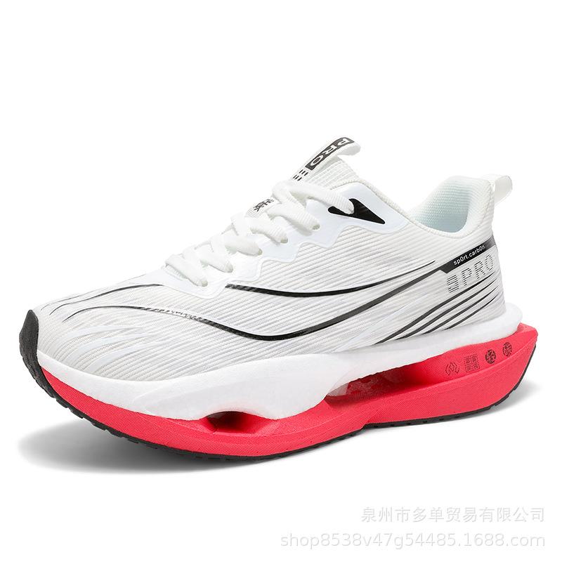 Lightweight soft sole shock absorption rebound real explosion carbon plate breathable thin mesh running shoes outdoor racing sports men's shoes