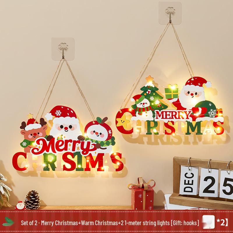 Merry Santa Claus Doorway Hanging Ornaments for Christmas Atmosphere