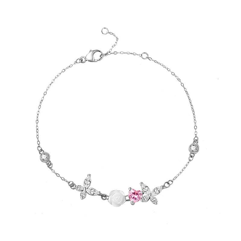 Original Butterfly Dance Flower Bracelet Women's Flower New High-end Versatile Hand Jewelry