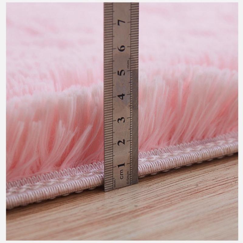 Home Decoration Children's Bedside Rug Fluffy Oval Plush Carpet Super Soft Living Room Sofa Area Bedroom Anti Slip Plush Floor Mat Machine Washable