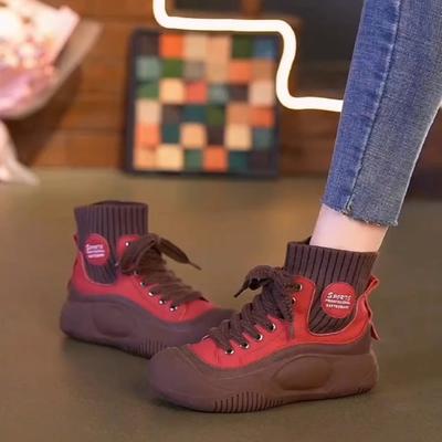 Autumn and Winter British Style Retro Mid-cut Casual Shoes Women's Fashion Breathable Short Boots Women's Shoes