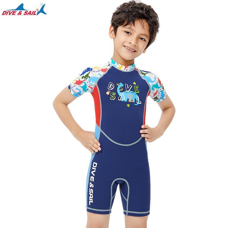 2mm Kinder Kurzarm Neoprenanzug Schwimmen Surfen Schnorcheln UV-Schutz Warm Rash Guard