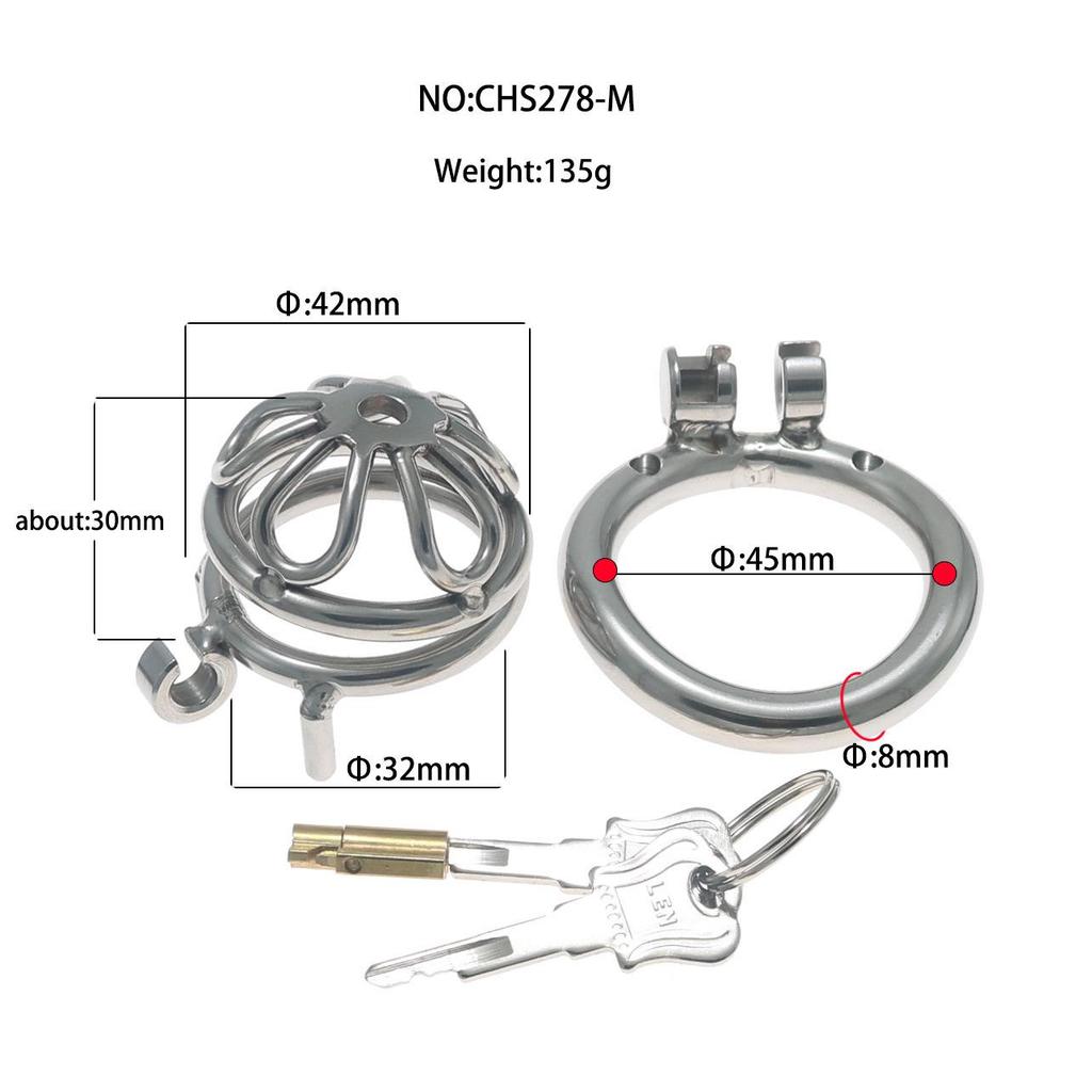 Chaqiu Stainless Steel Chastity Cage Lock for Male Discipline