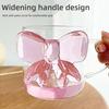 Clear Pink Bow Drinking Glass Cup Durable Ice Coffee Cup  for Birthday Gifts Friend