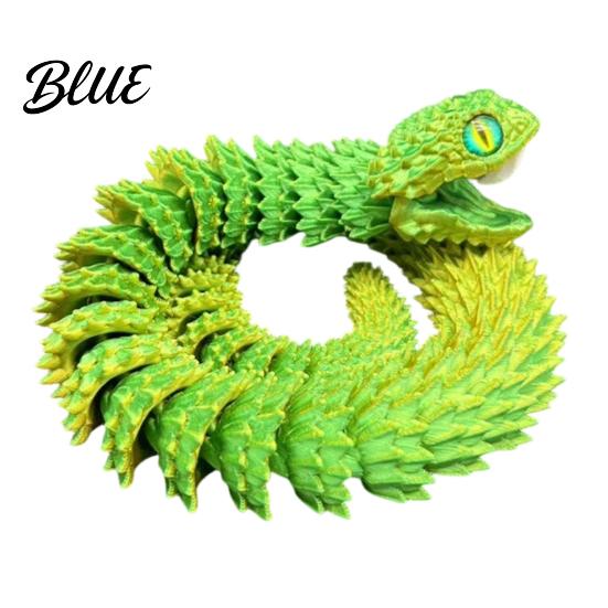 Concentration Improvement Toys Serpent Figurine Snake Toy Articulated 3D Printed Flexible Jointed Realistic Animal Fidget Stress Reliever