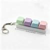 Mini Fidget Key Cap Keychain 1Pcs 4-Key Macaron Color No Light Portable Stress Relief Key Ring for Teenagers
