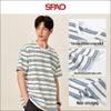 SPAO Men's 100% Cotton Striped Crew Neck T-Shirt
