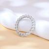 Elegant S925 Sterling Silver Zircon-Inlaid Ring - High-Grade White Gold Proposal Ring for Women
