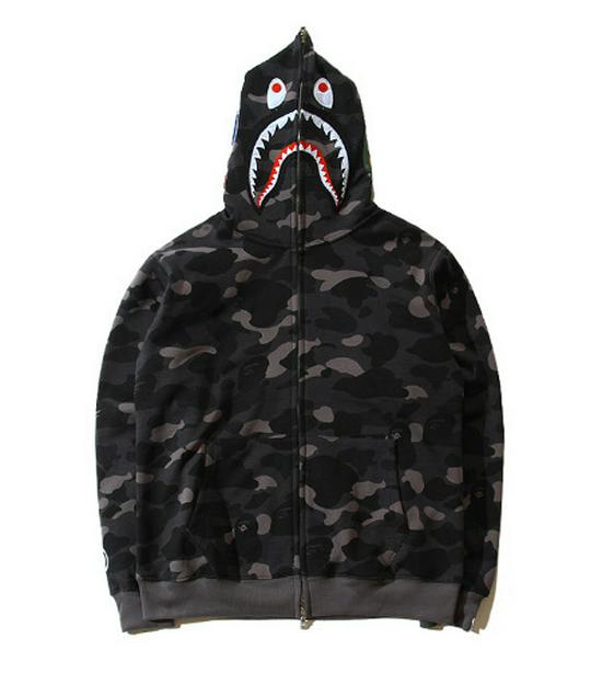 Unisex 3D Print Multi-color Shark Hoodie, 2025 Classic Loose Fit, Plus Size Cardigan Jacket