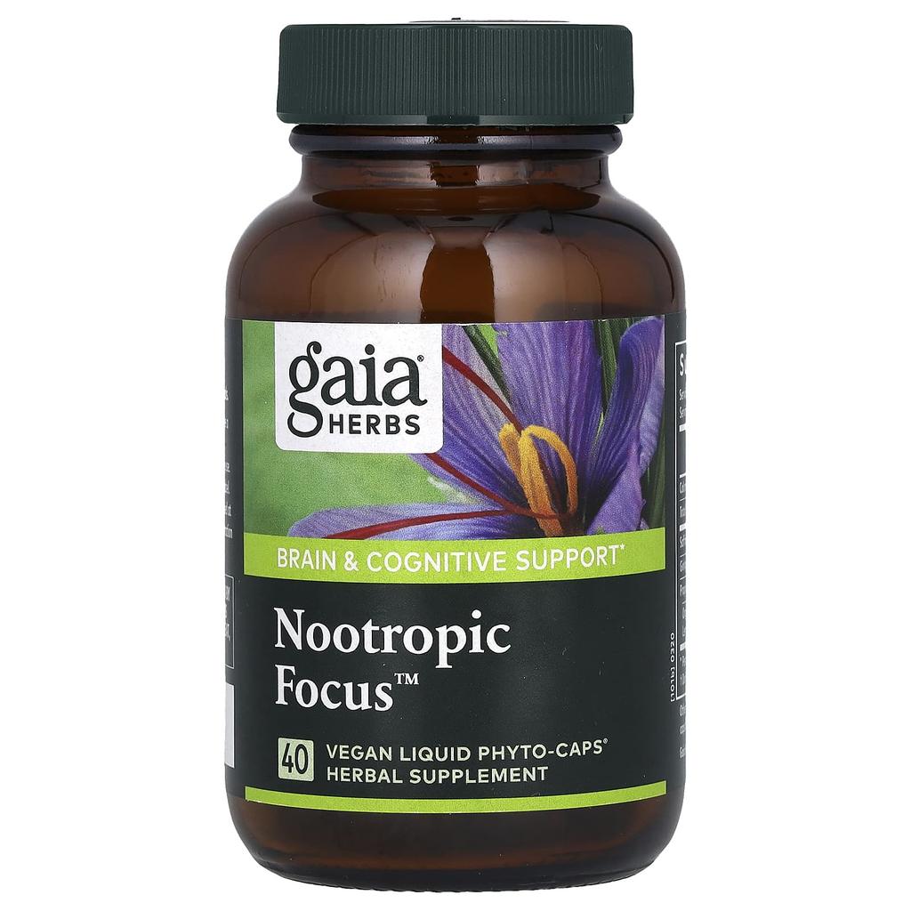 Nootropic Focus, Plant-Based Liquid Phyto Capsules 40